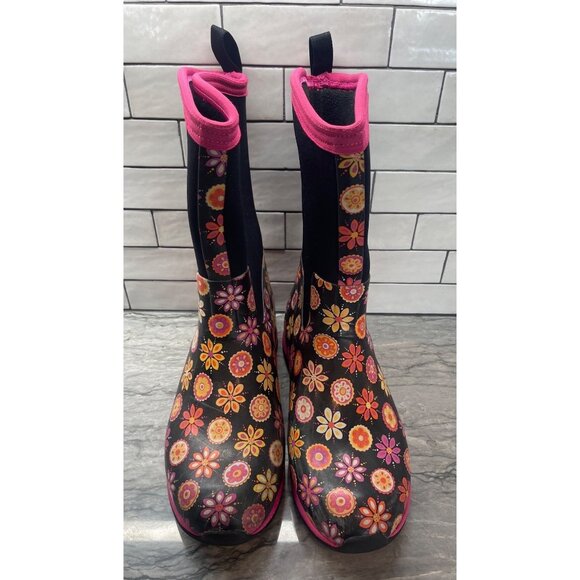Original Muck Boots Floral Flower Power Pull On Rubber Neoprene Womens 11 - Picture 4 of 7